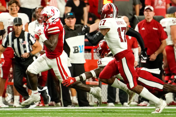 Anthony Grant run 2Q 2022 Nebraska vs Indiana football USATSI_19159589